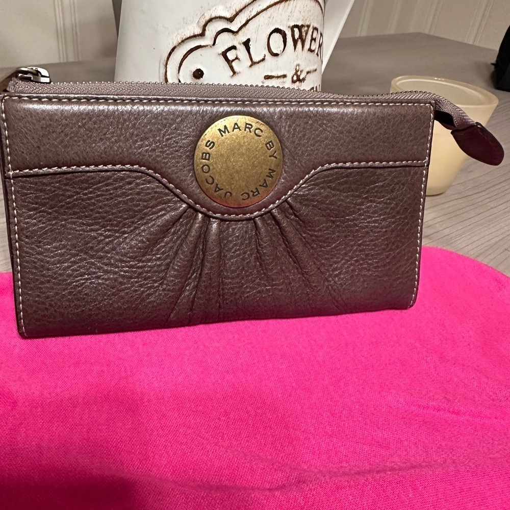Marc by Marc Jacobs Metallic Brown Wristlet